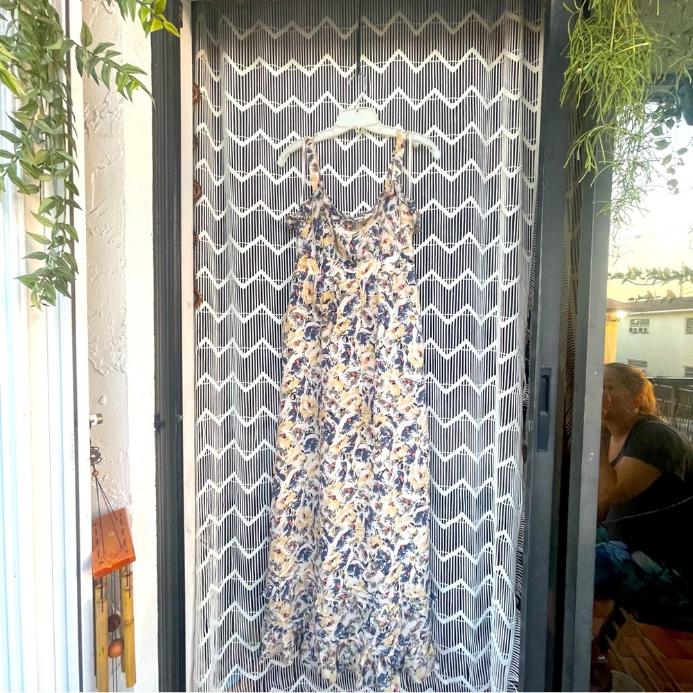 Silk Anthropologie maxi dress